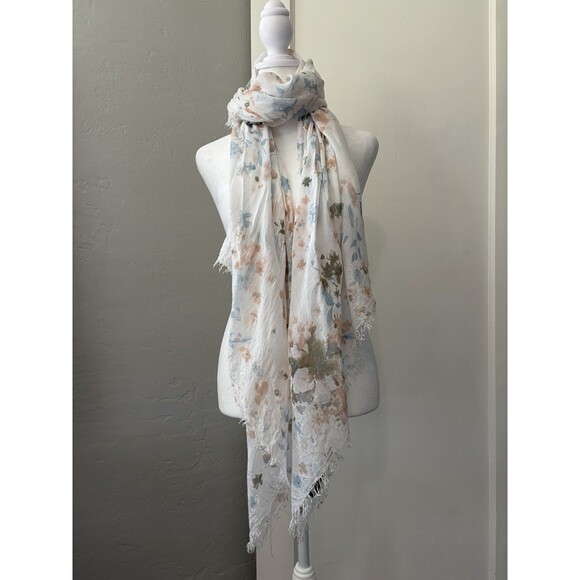 Nardi & Tagliaferri Accessories - Nardi & Tagliaferri 100% Micro-modal Scarf Wrap Floral Garden Cottage Italy